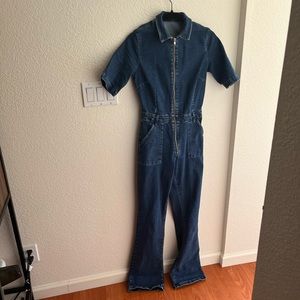 Denim Utility Jumpsuit Boilersuit Small